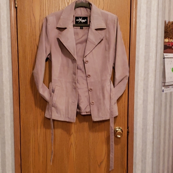 Vintage Maxima Wilson's Tan Leather Coat in Med - Picture 4 of 9